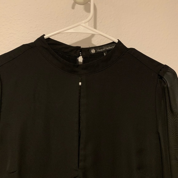 House of Harlow Black Sheer Embroidered Romper - Picture 2 of 7